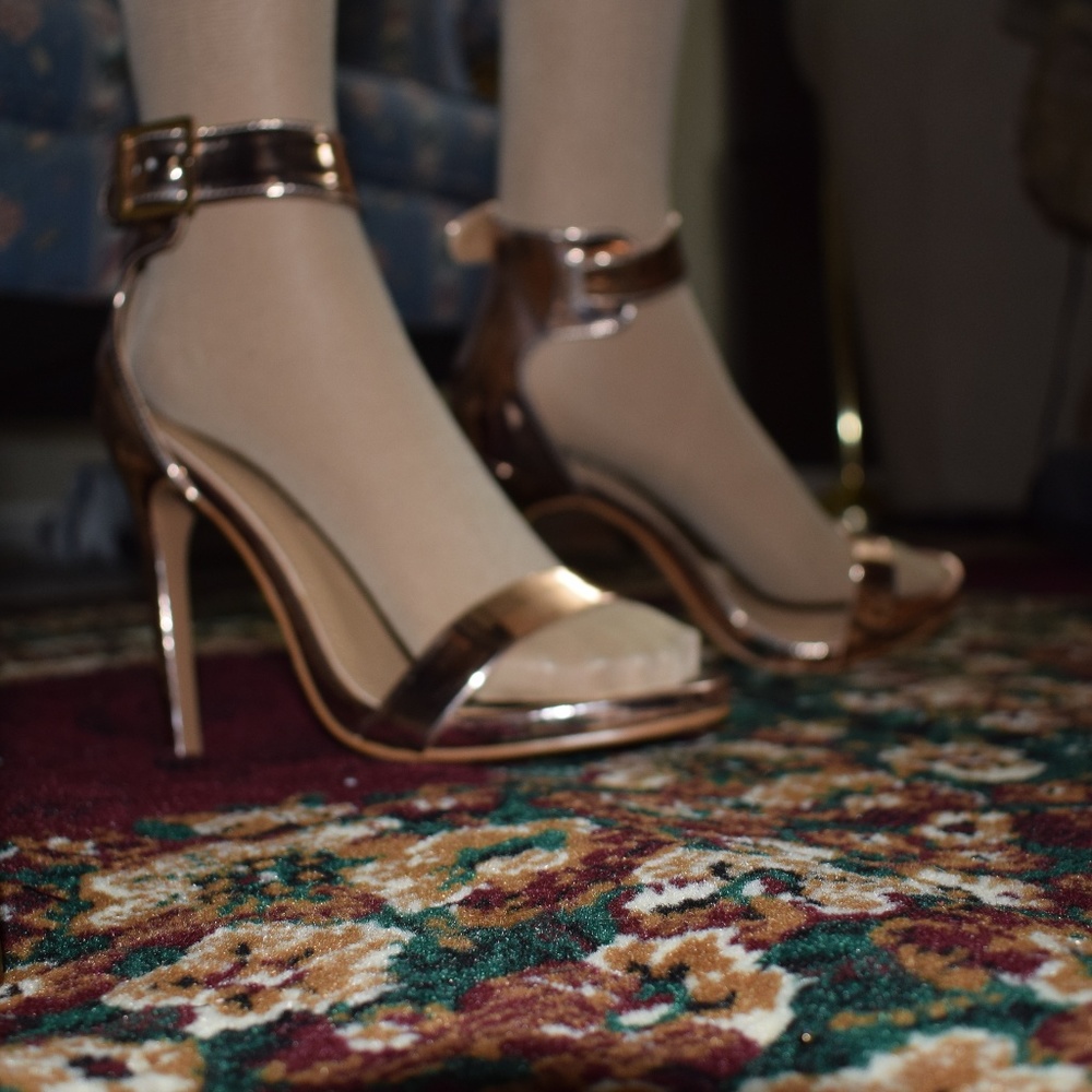 Rose Gold Shoes with side Buckle
